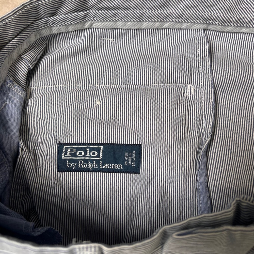 Polo Ralph Lauren Shorts Mens 46B* Blue White Seersucker Striped Preppy EUC - Picture 4 of 7